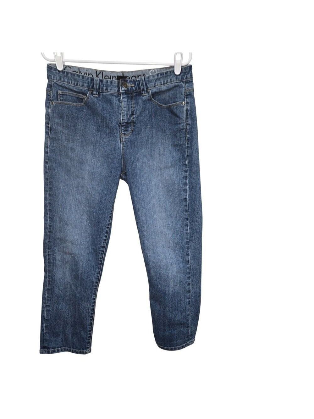 Calvin Klein Jeans 30 Mid Rise Cropped Straight